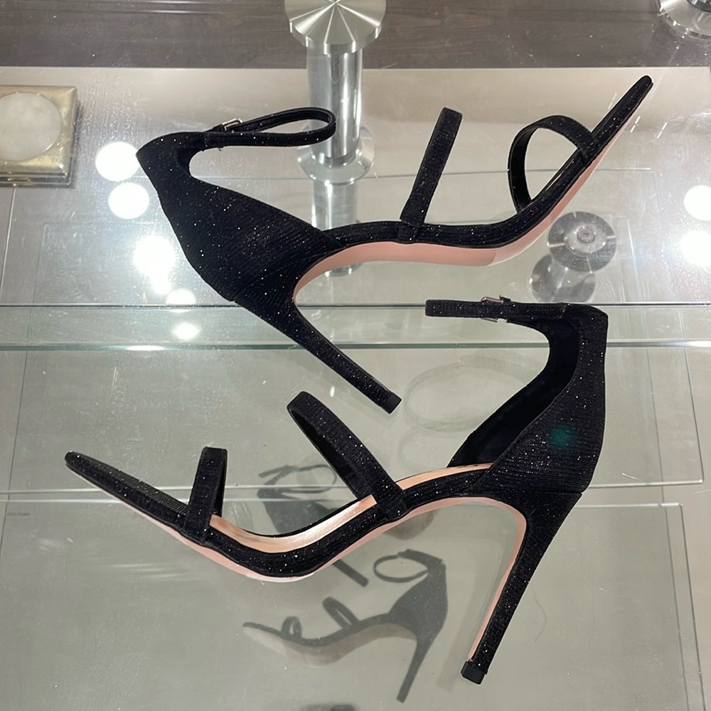 NIB black strappy heels XOXO dressy brand new ankle strap